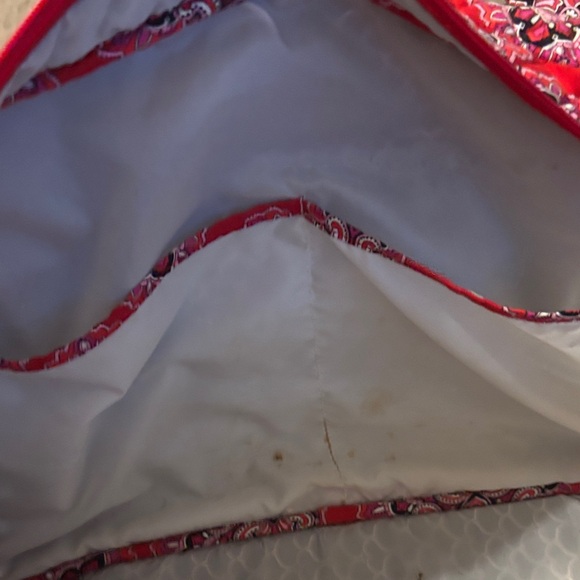Vera Bradley Red and Pink Patterned Large Duffel Bag - Picture 7 of 13